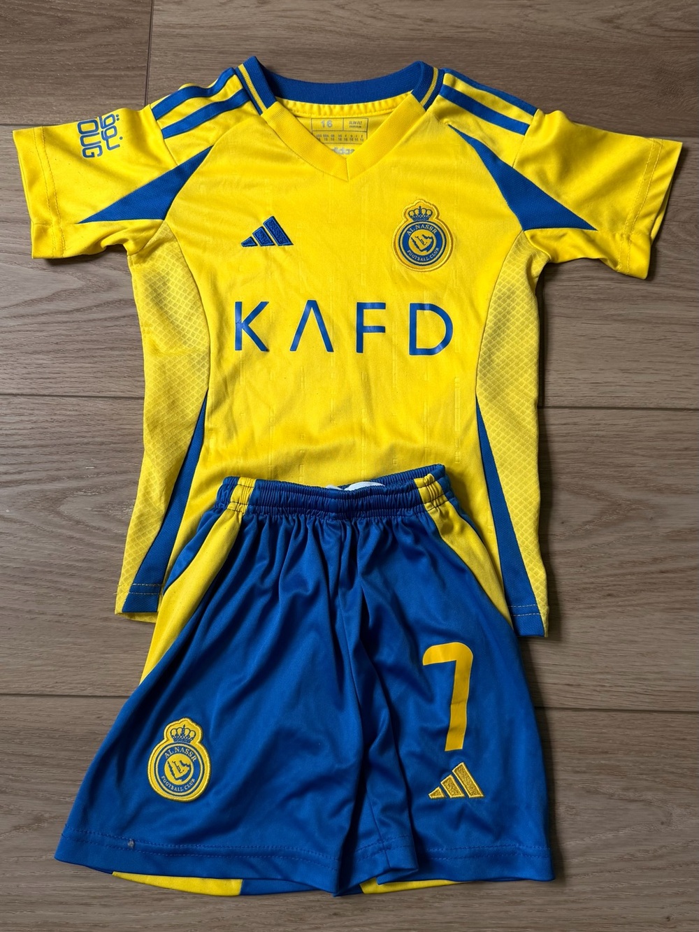 Adidas Aeroready Youth Cristiano Ronaldo KAFD Al Nassr Football Club Size 16